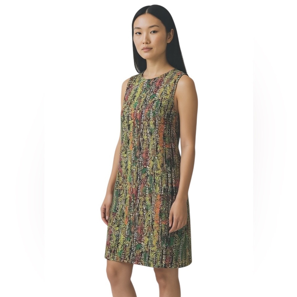 M by Missoni Silk Shift Dress Sleeveless Multi Colored Abstract‎ Floral Size 40